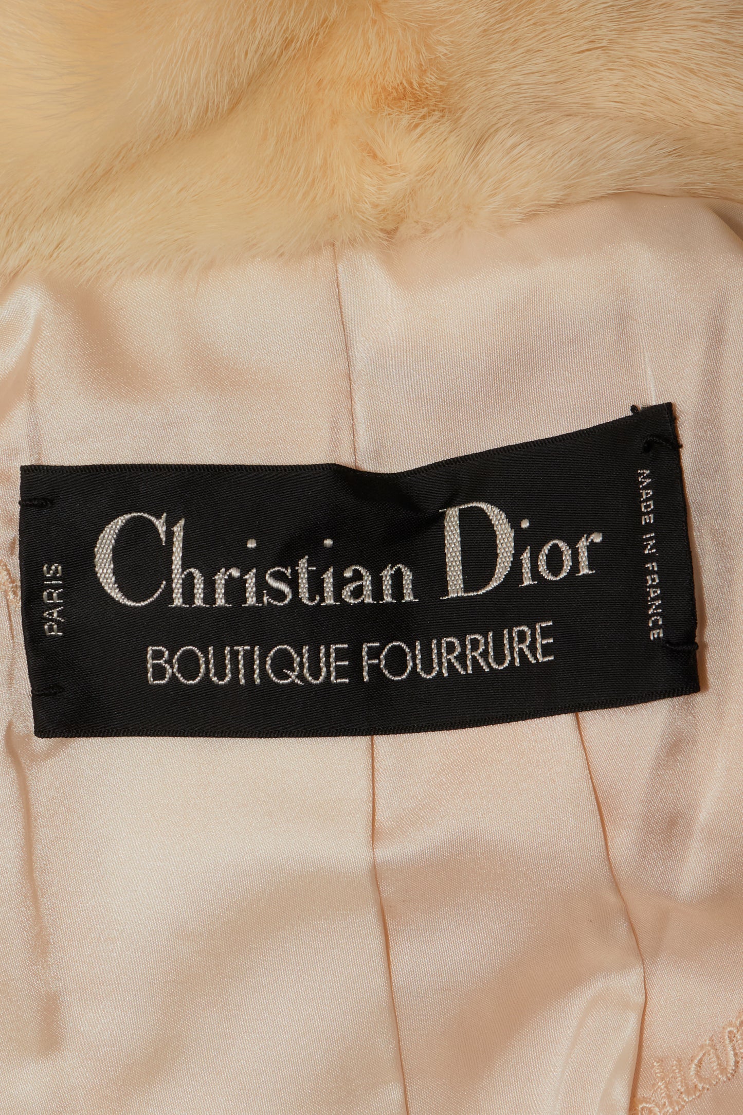 Christian Dior 70s Cream Fur Vintage Jacket