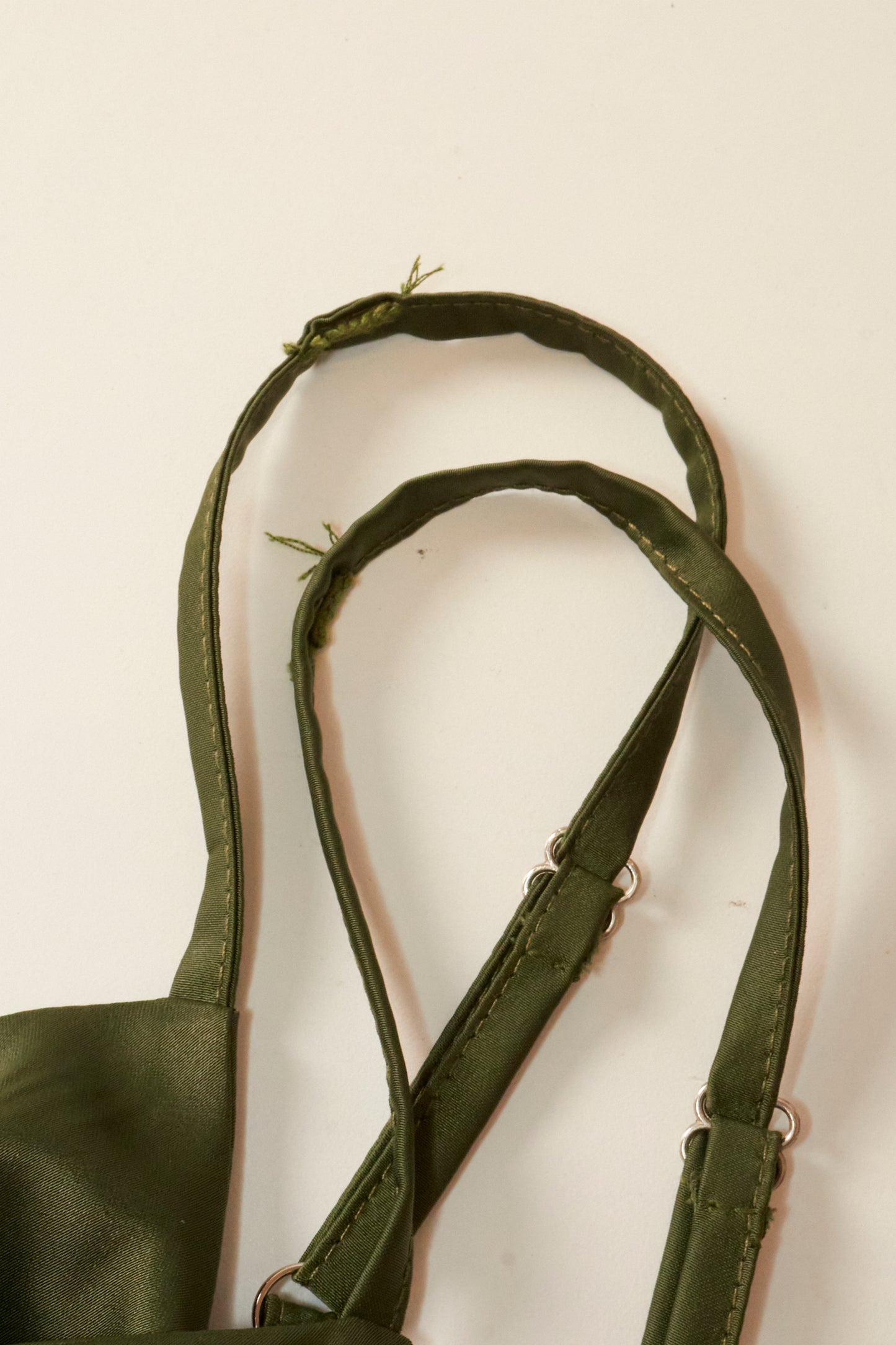 Gucci by Frida Giannini 2006 Green Satin Dress + Silver Necklace