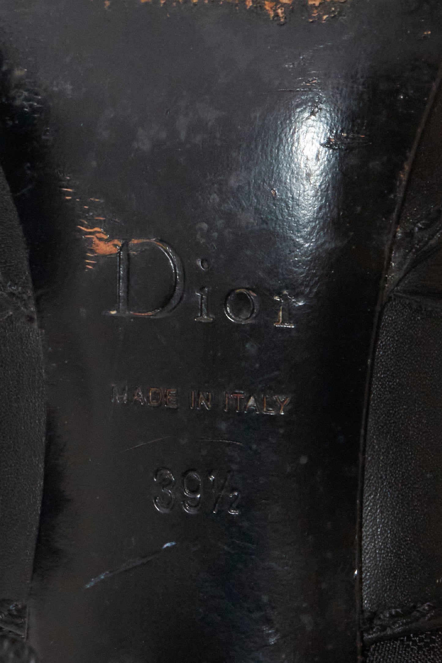 Christian Dior 2000s Black Leather Monogram Ankle Boots