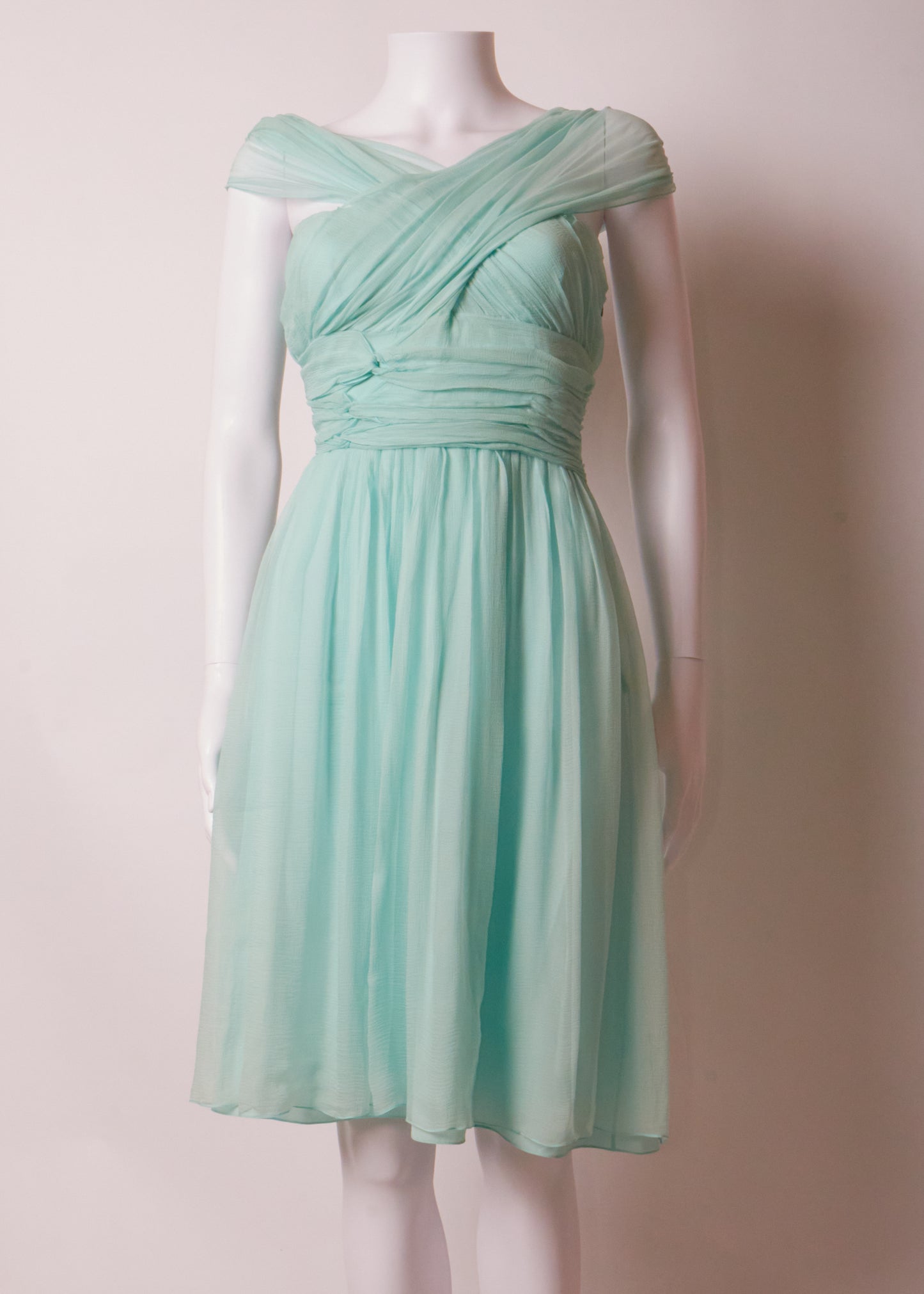 Christian Dior 2000s Turquoise Chiffon Dress