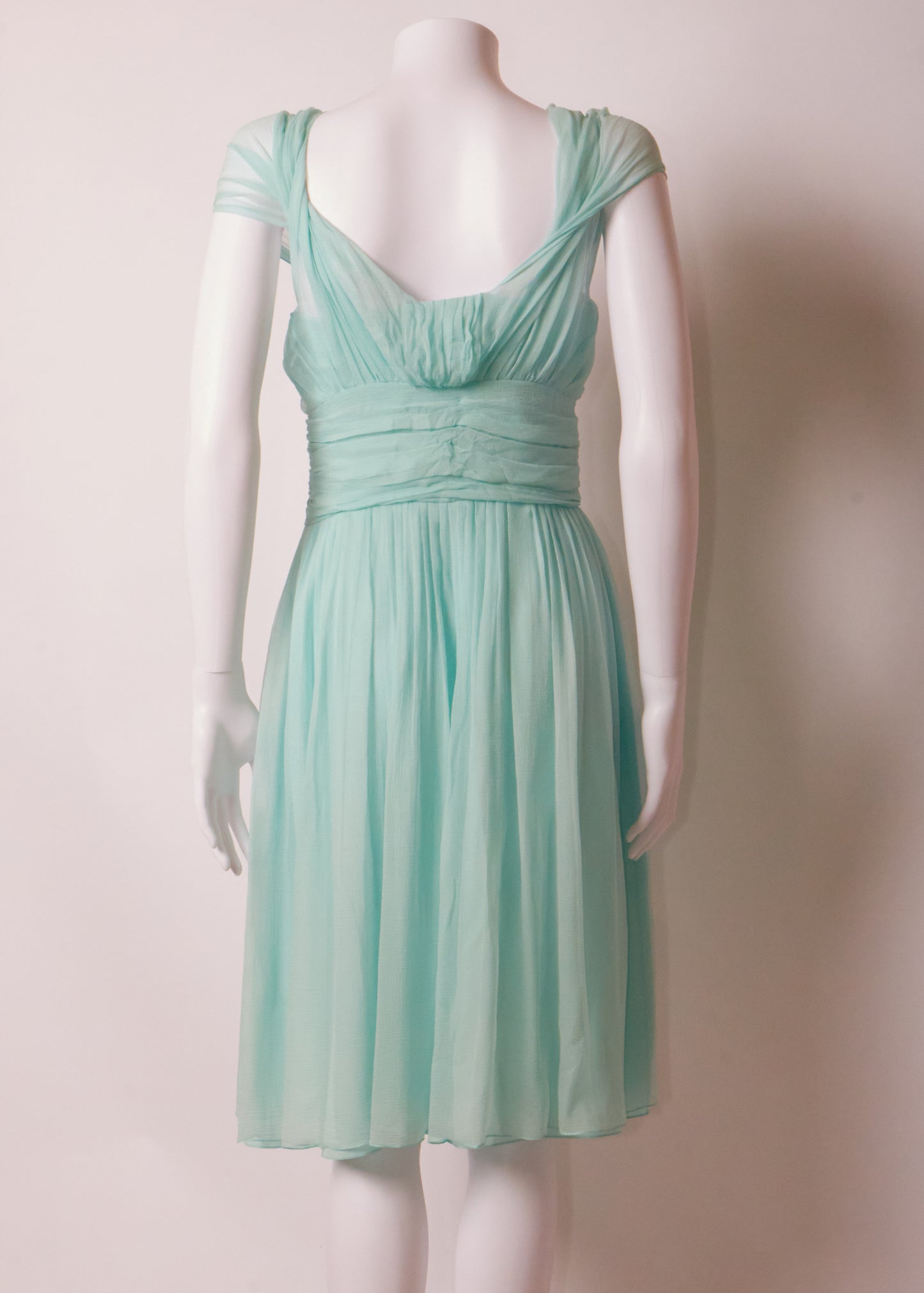 Christian Dior 2000s Turquoise Chiffon Dress