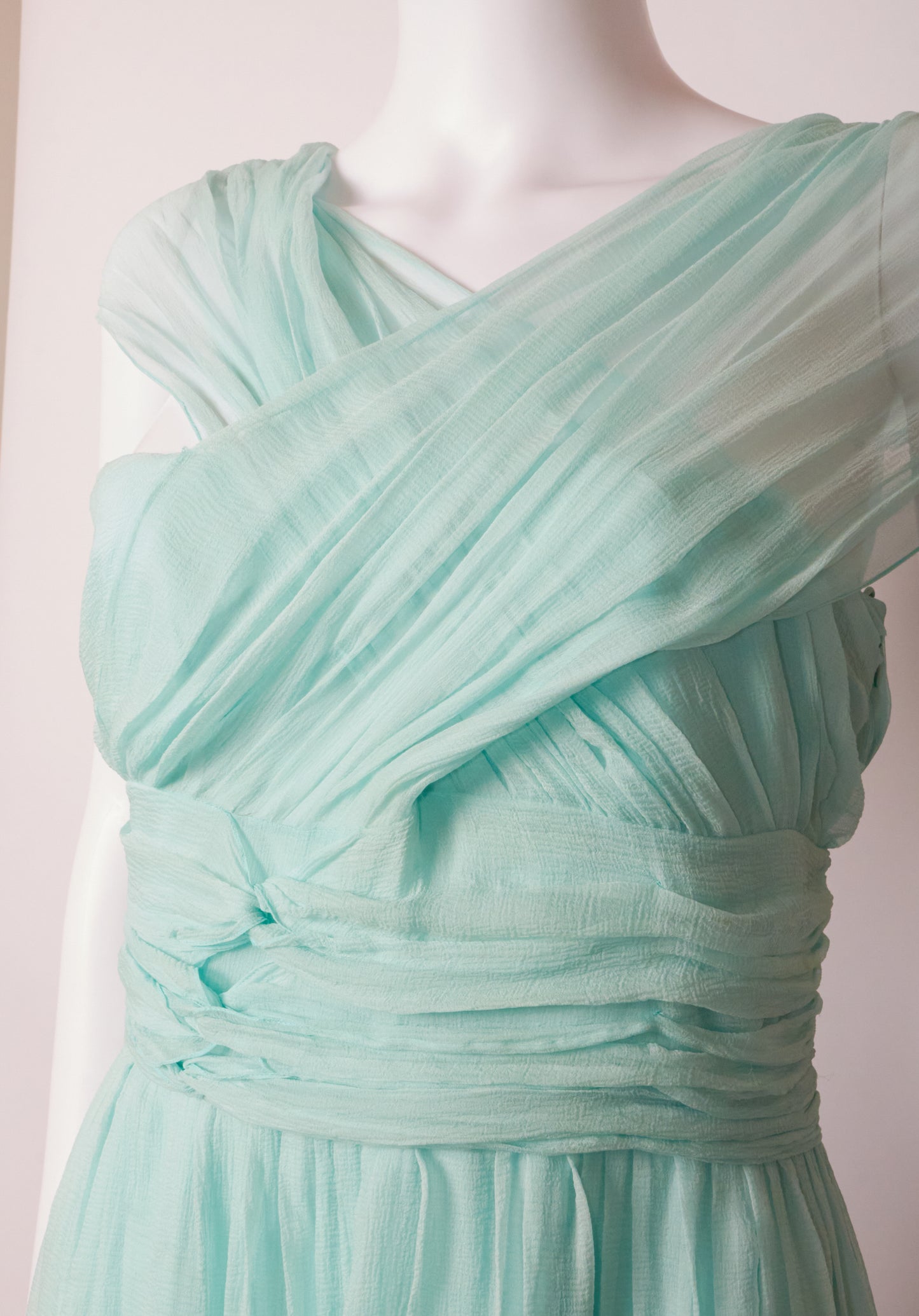 Christian Dior 2000s Turquoise Chiffon Dress