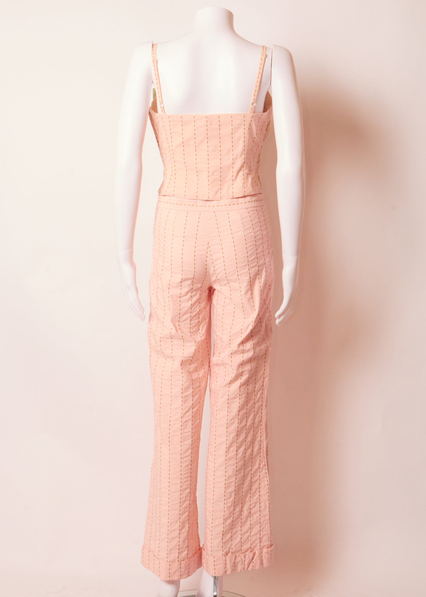 Moschino Cheap & Chic Pink Bow Corset & Trousers Set