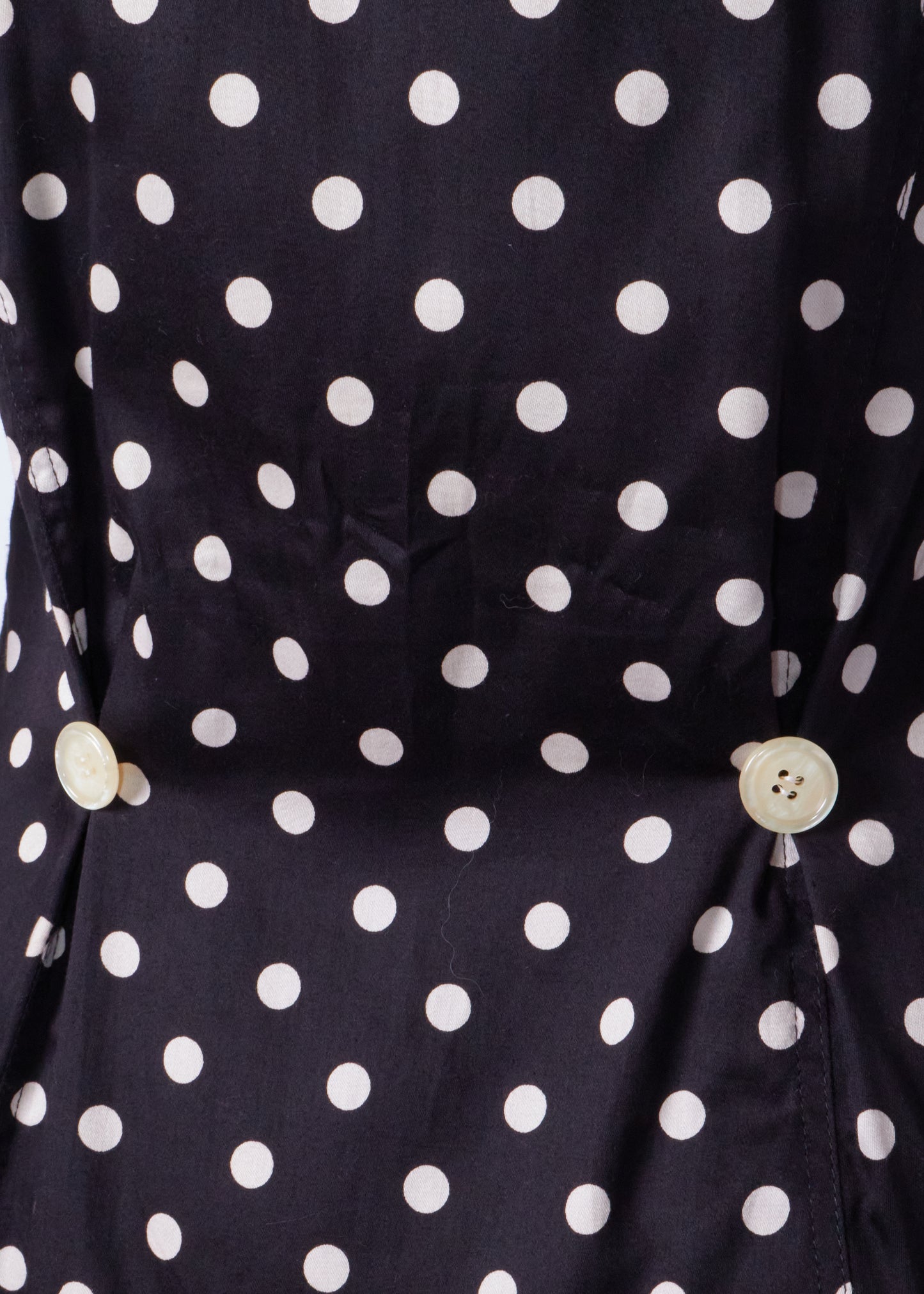 Fendi 90s Black Polka Dot Top & Skirt Set