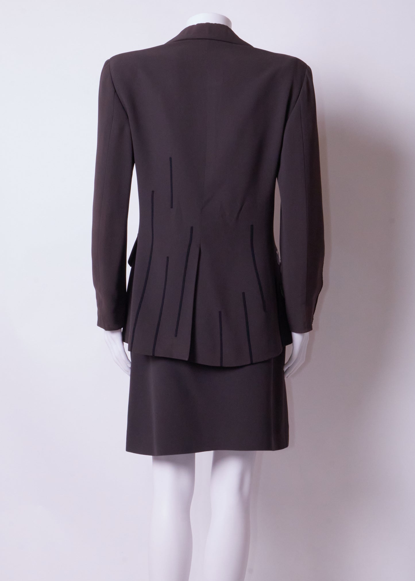 Moschino Cheap & Chic Grey Floral Blazer & Skirt Set