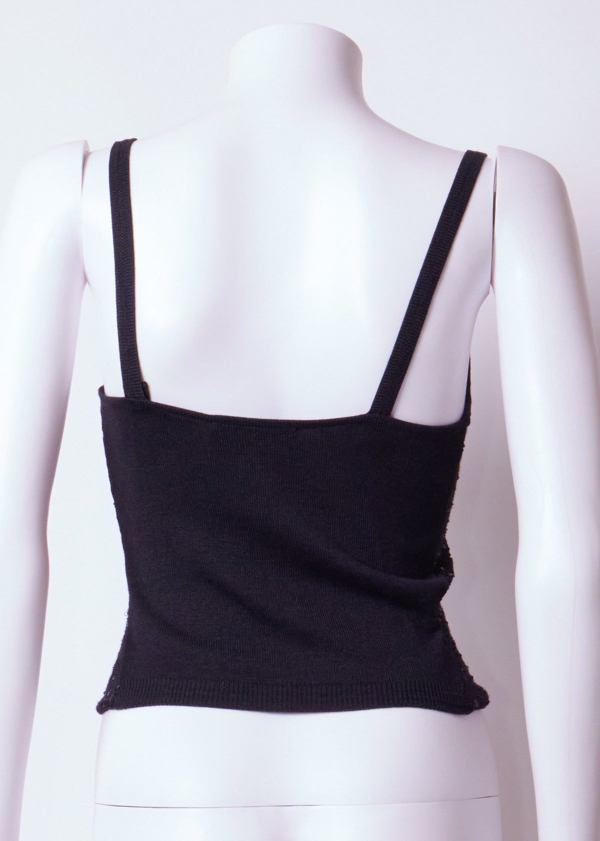 Gianni Versace 90s Black Knit Sequin Cardigan & Top Set
