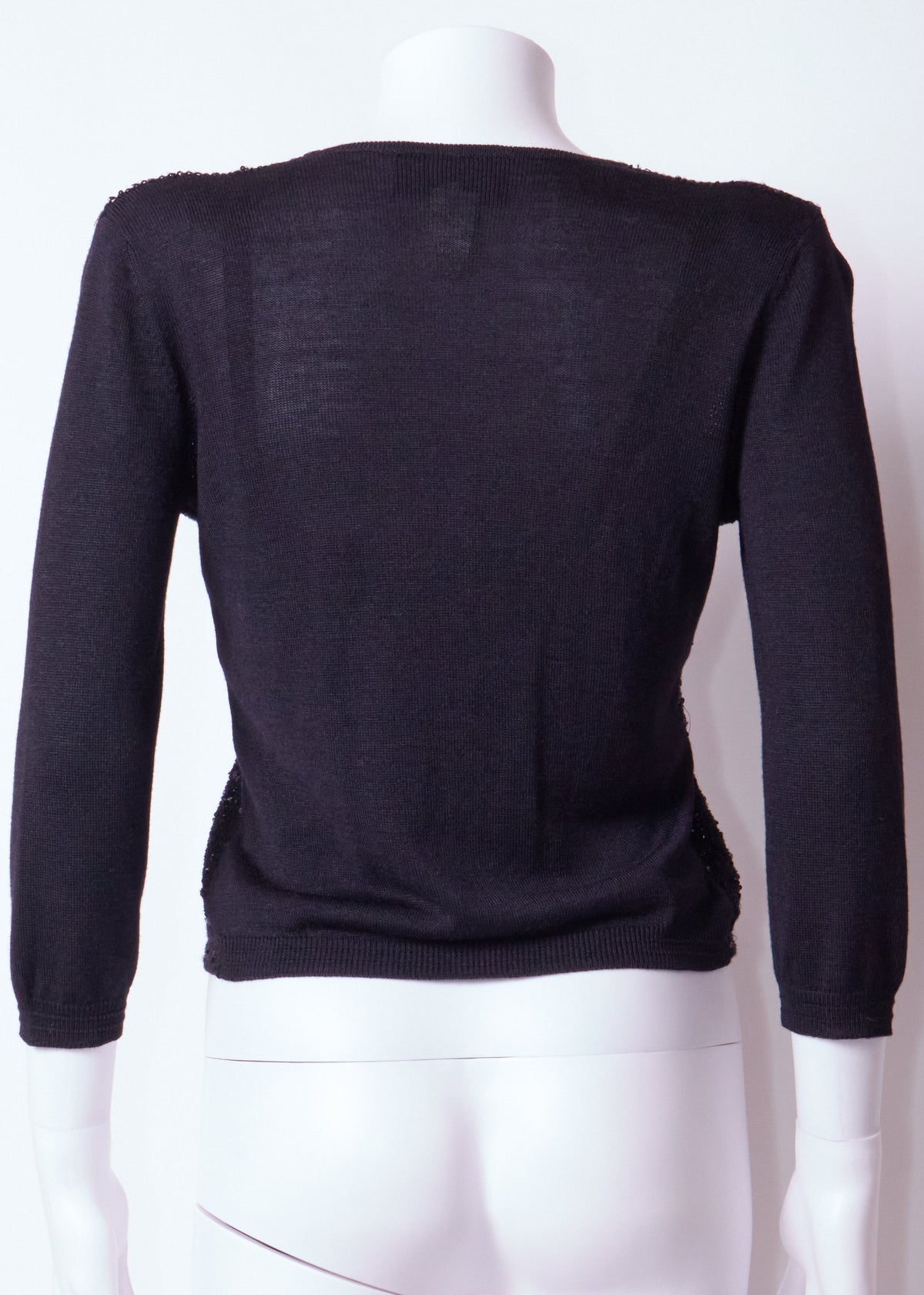 Gianni Versace 90s Black Knit Sequin Cardigan & Top Set