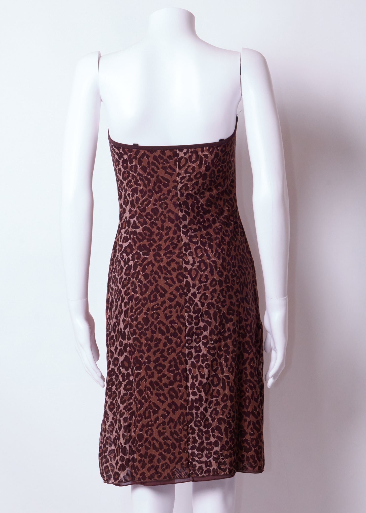 Dolce & Gabbana 90s Strapless Leopard Mini Dress