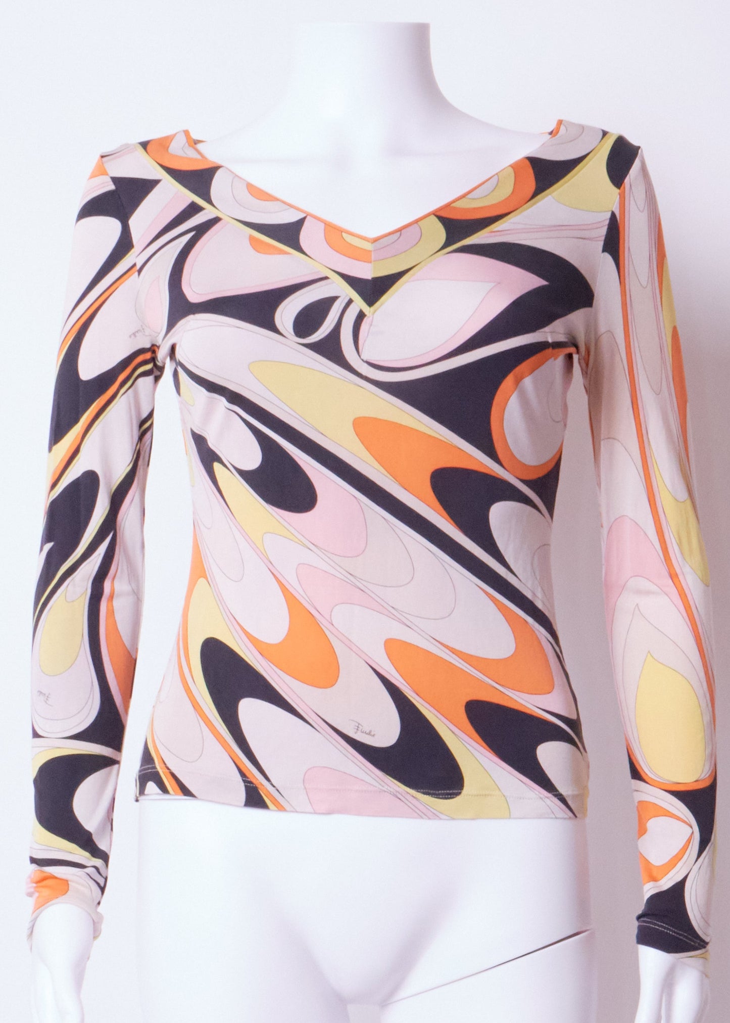 Emilio Pucci Orange Print Top
