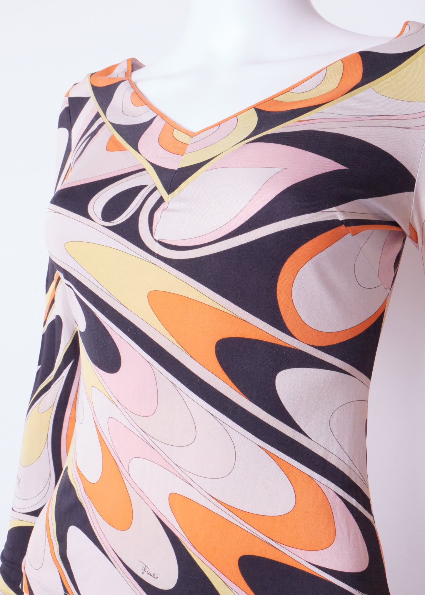 Emilio Pucci Orange Print Top