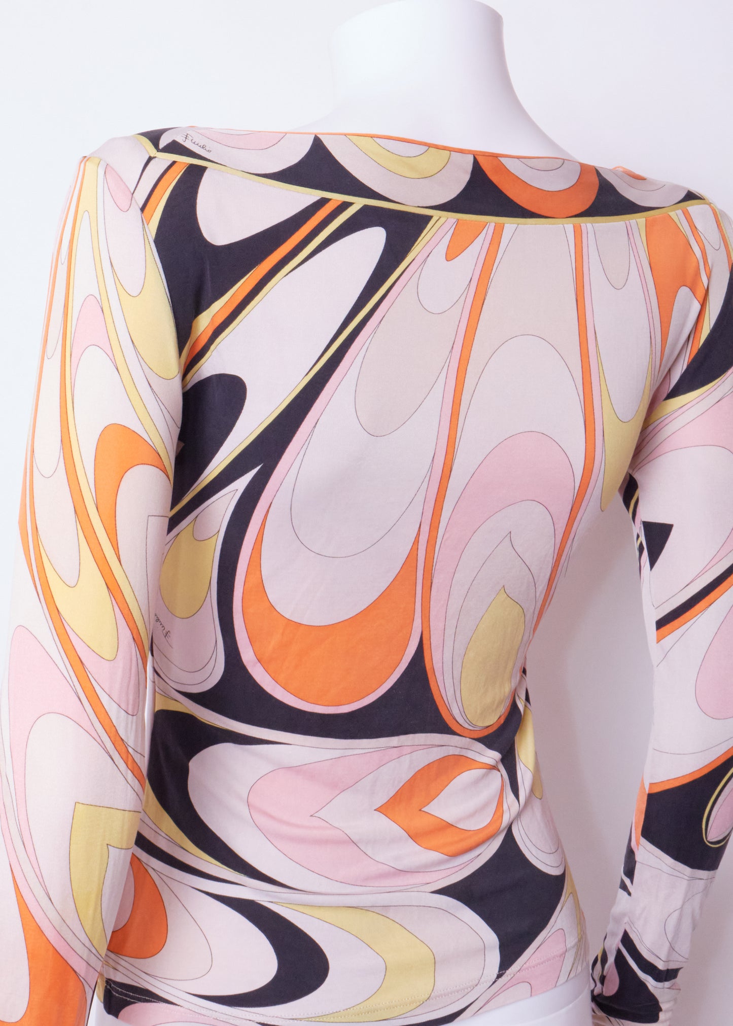 Emilio Pucci Orange Print Top