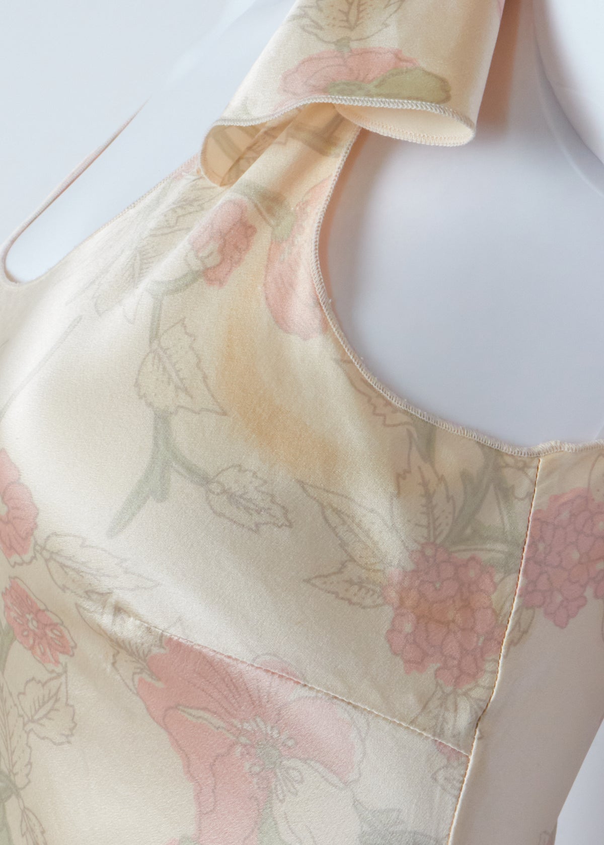 Emanuel Ungaro White Floral Midi Dress
