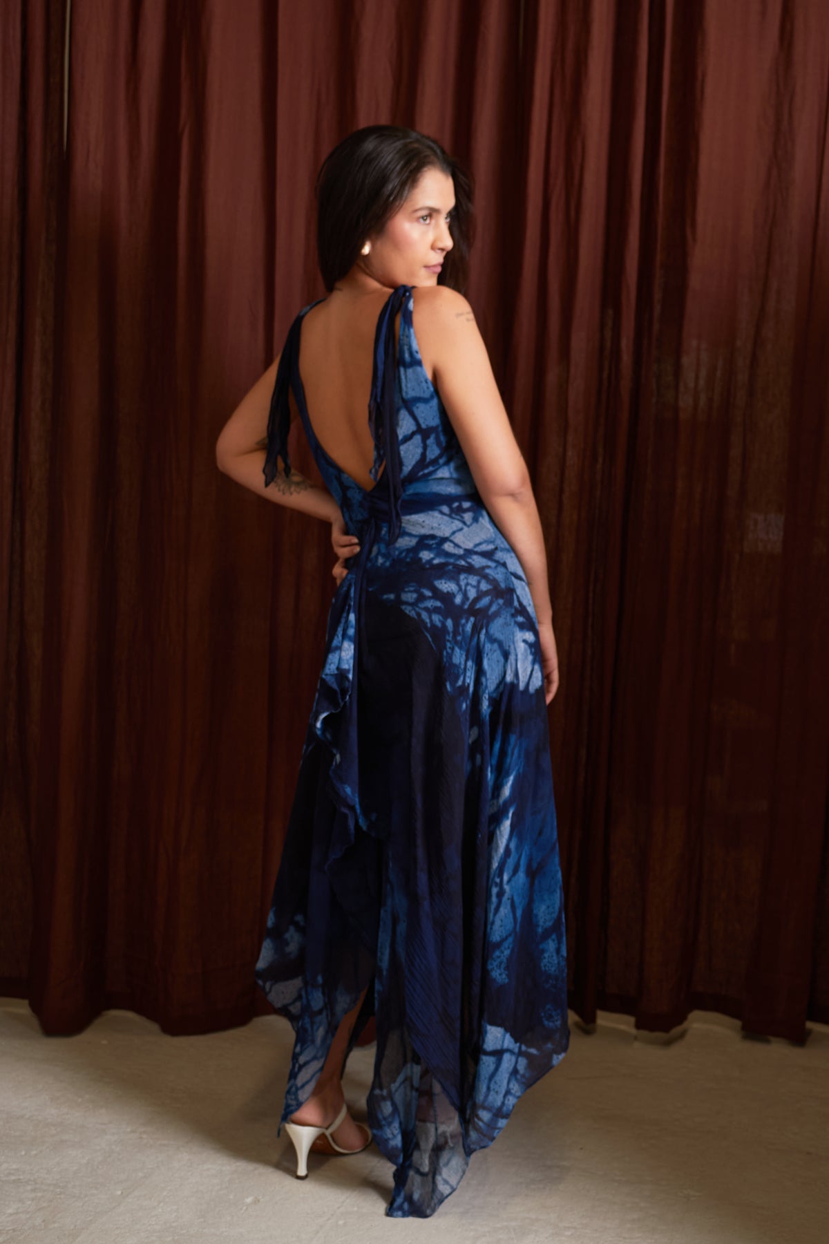 Ralph Lauren 2000s Blue Printed Maxi Dress