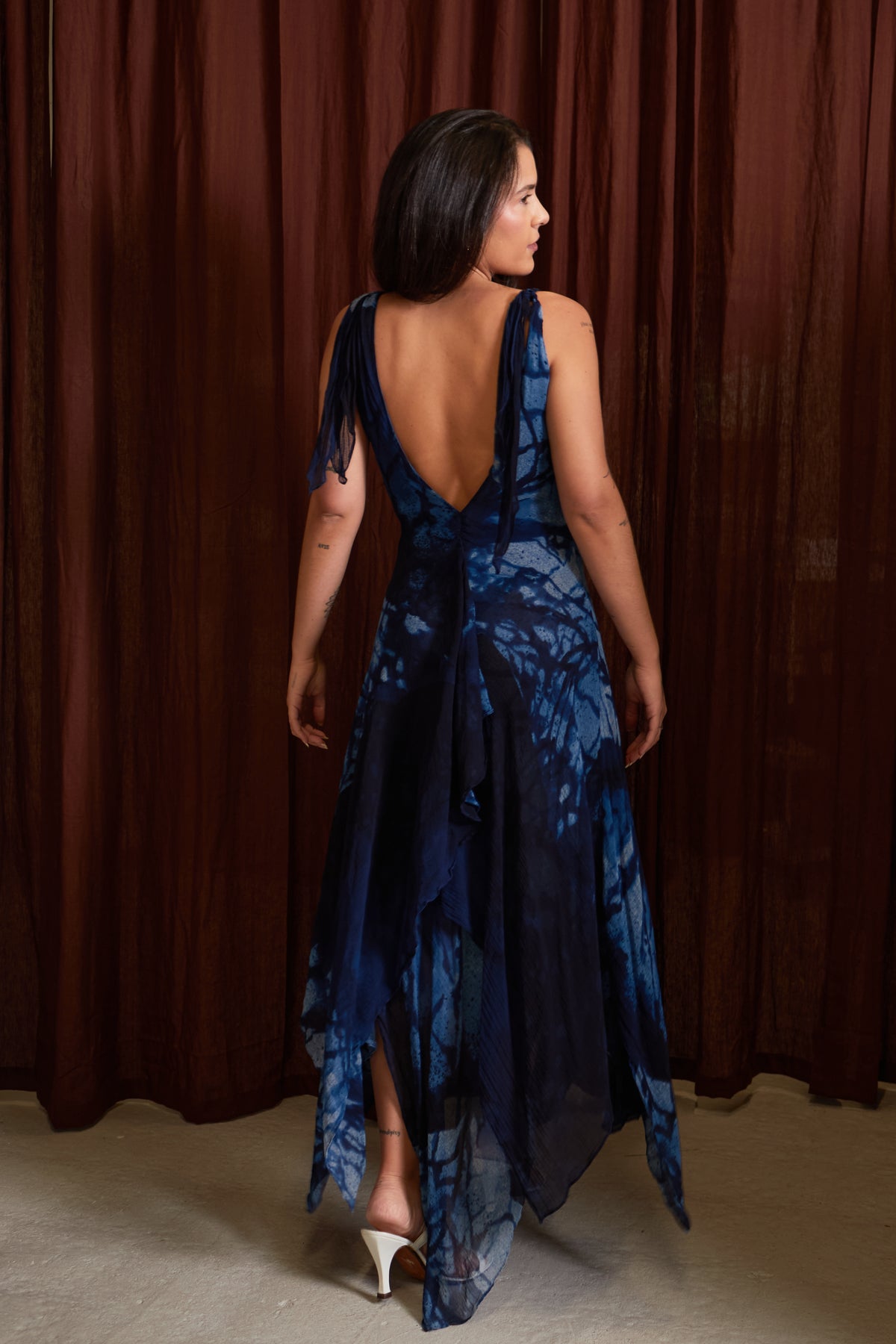 Ralph Lauren 2000s Blue Printed Maxi Dress