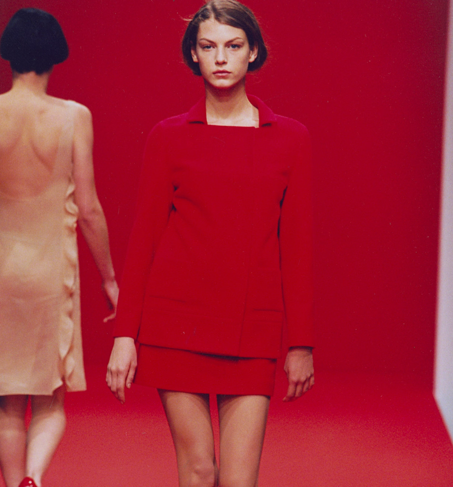 Miu Miu Fall 1998 Red Wool Coat