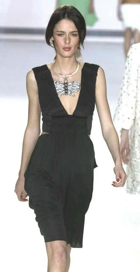 Spring 2004 Black Ruched Dress
