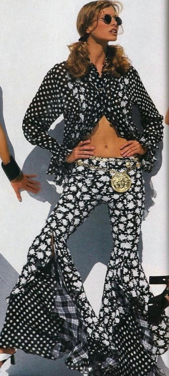 Spring 1993 Polka Dot Ruffle Blouse