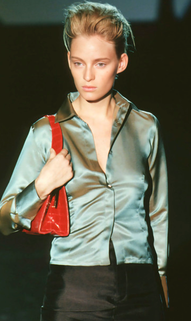 Gucci Spring 1998 Blue Shirt