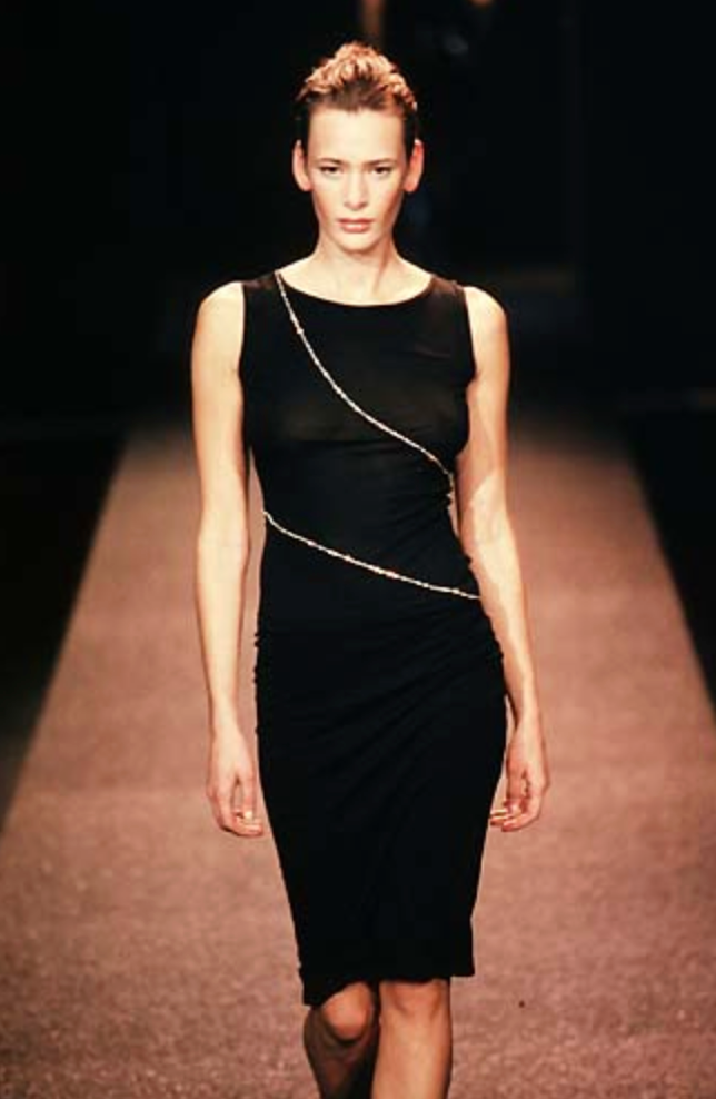 Paco Rabanne Spring 1998 Black Mini Dress