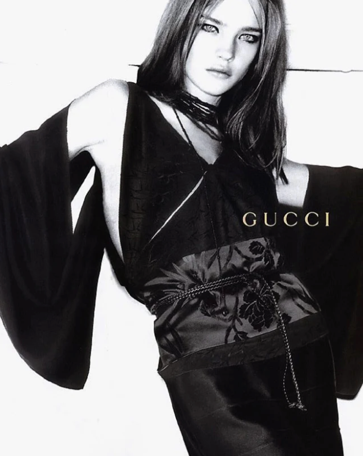 Gucci Tom Ford 2002 Brown Silk Blouse & Skirt Two Piece Set