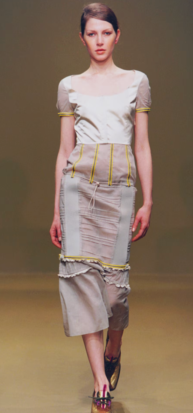 Miu Miu Fall 1999 Beige Silk Maxi Dress