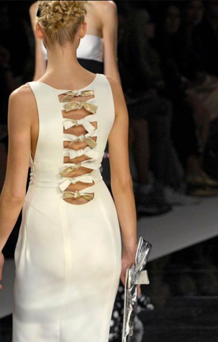 Valentino Spring 2008 Black Bow Backless Gown