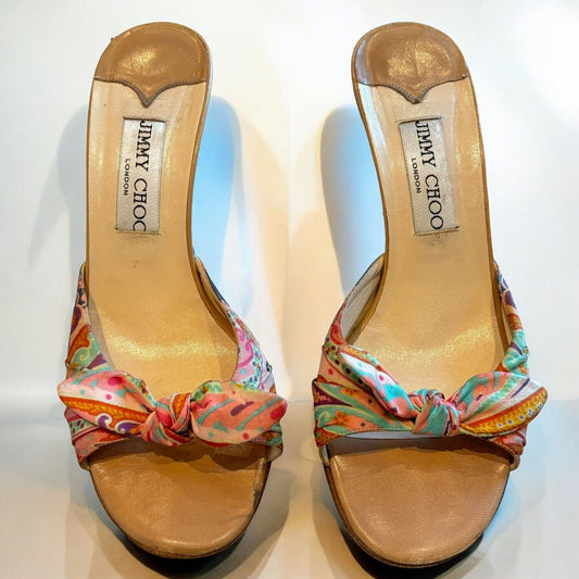 Jimmy Choo Multicolour Bow Heels Size 38