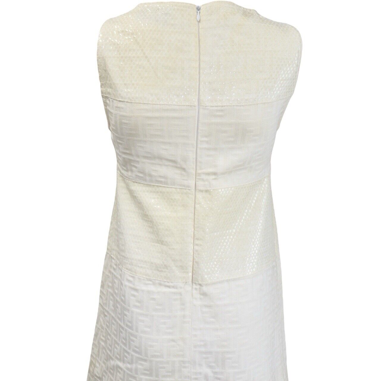 Fendi White Monogram Vintage Mini Dress Size 40