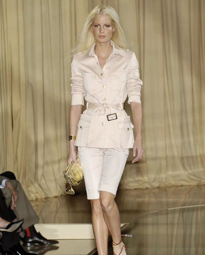 Versace Pink Gold Jacket & Shorts Set Spring 2005 Runway BNWT