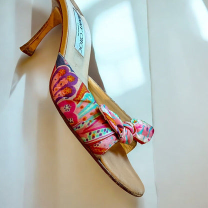 Jimmy Choo Multicolour Bow Heels Size 38