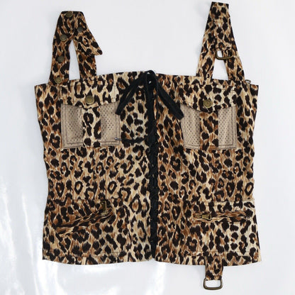 Dolce Gabbana D&G Leopard Print Corset Top 2000s Size 42