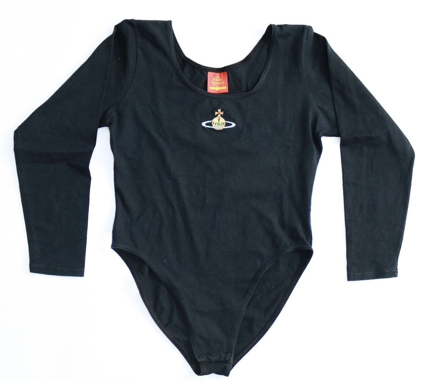 Vivienne Westwood X Sock Shop 1992 Black Bodysuit Orb Embroidered