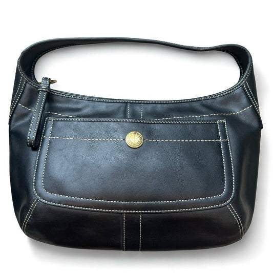 Coach Black Leather Vintage Shoulder Bag