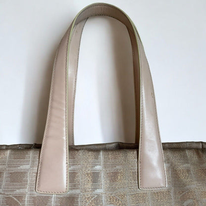 Chanel Pink Gold Monogram Canvas Vintage Tote Shoulder Bag