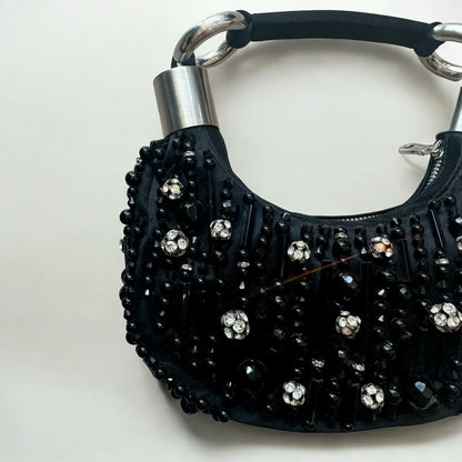 Chloe Black Beaded Mini Top Handle Bag Vintage 2002