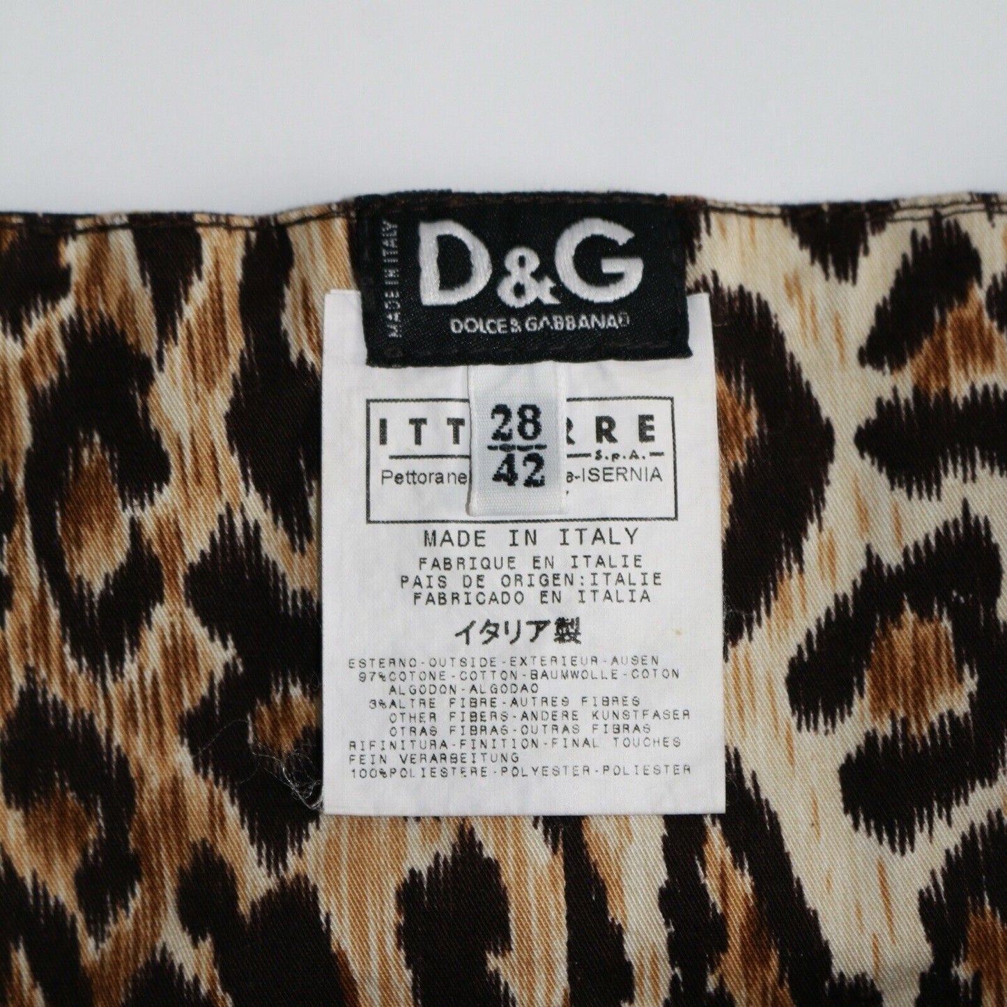 Dolce Gabbana D&G Leopard Print Corset Top 2000s Size 42