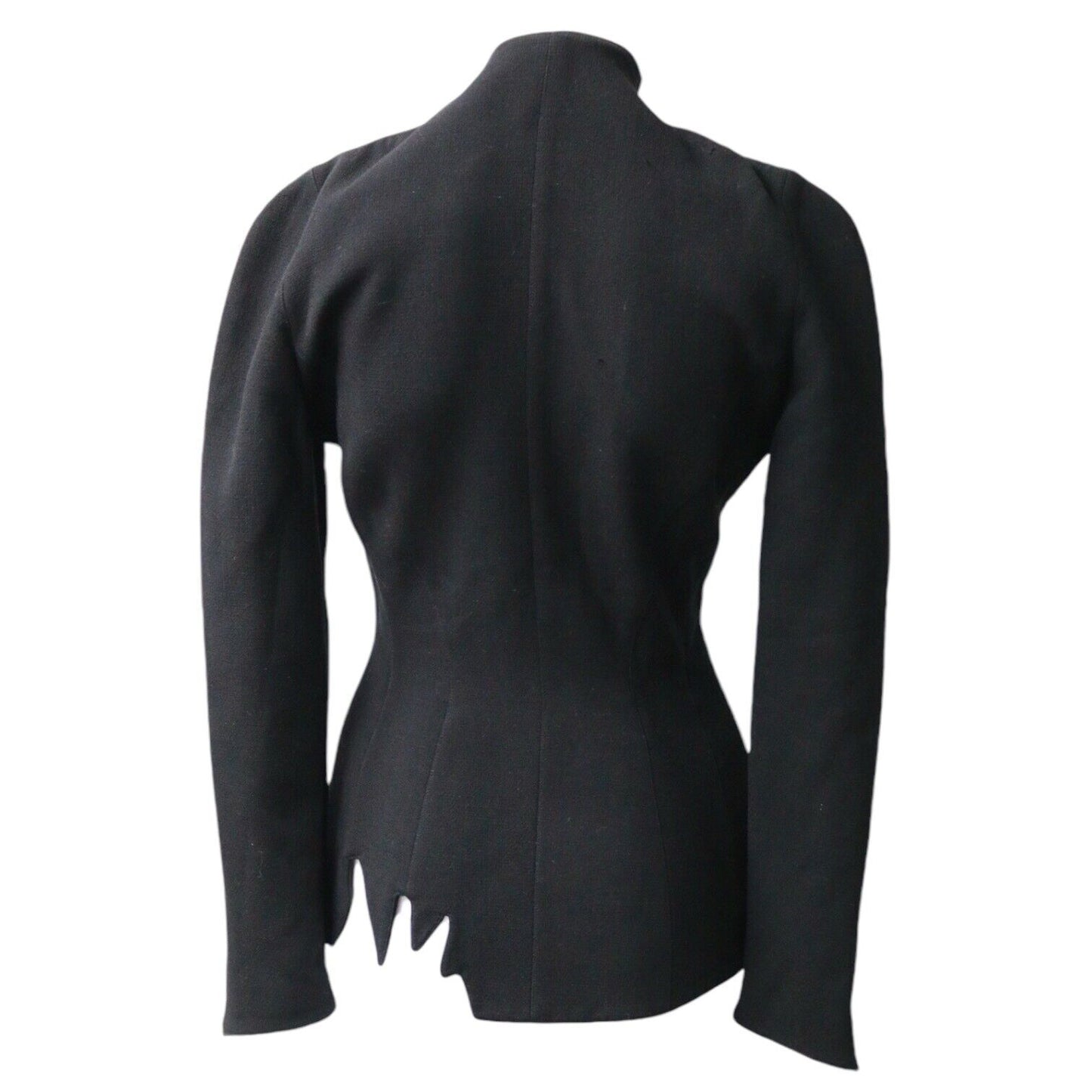 Thierry Mugler Black Blazer Jacket Fall 1988 Runway Piece Size 36