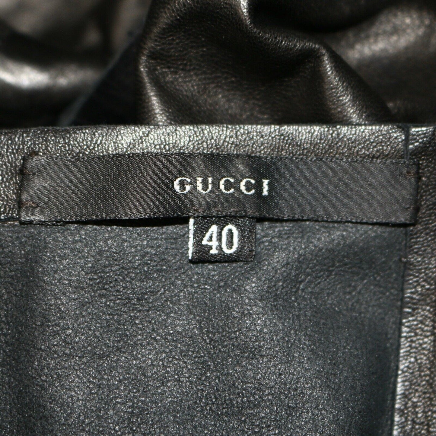 Gucci Tom Ford Fall 1999 Runway Black Leather Top Size 40 XS